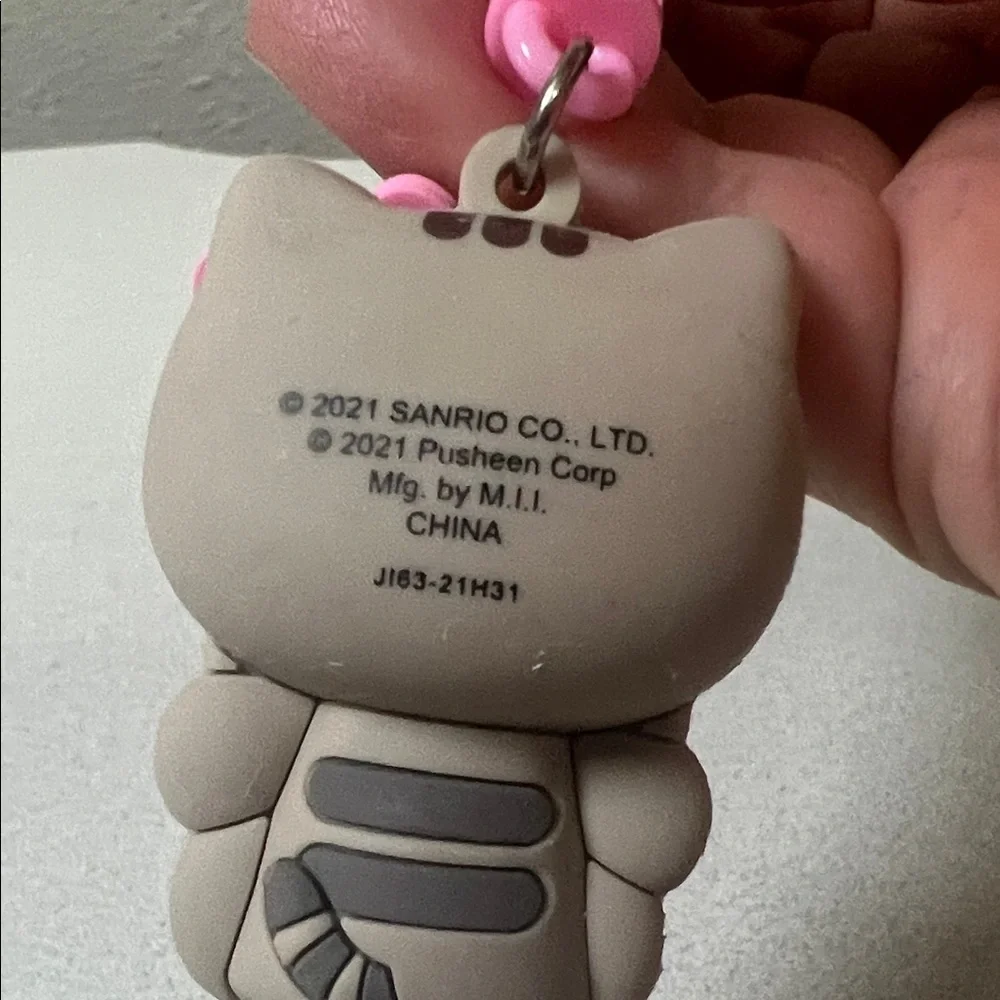 Sanrio Brown and Pink Cat Keychain